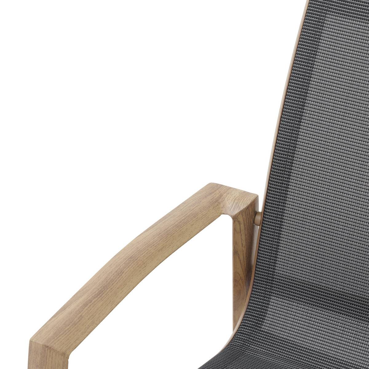 Fauteuil de jardin empilable AXANT gris poivre, HESPERIDE