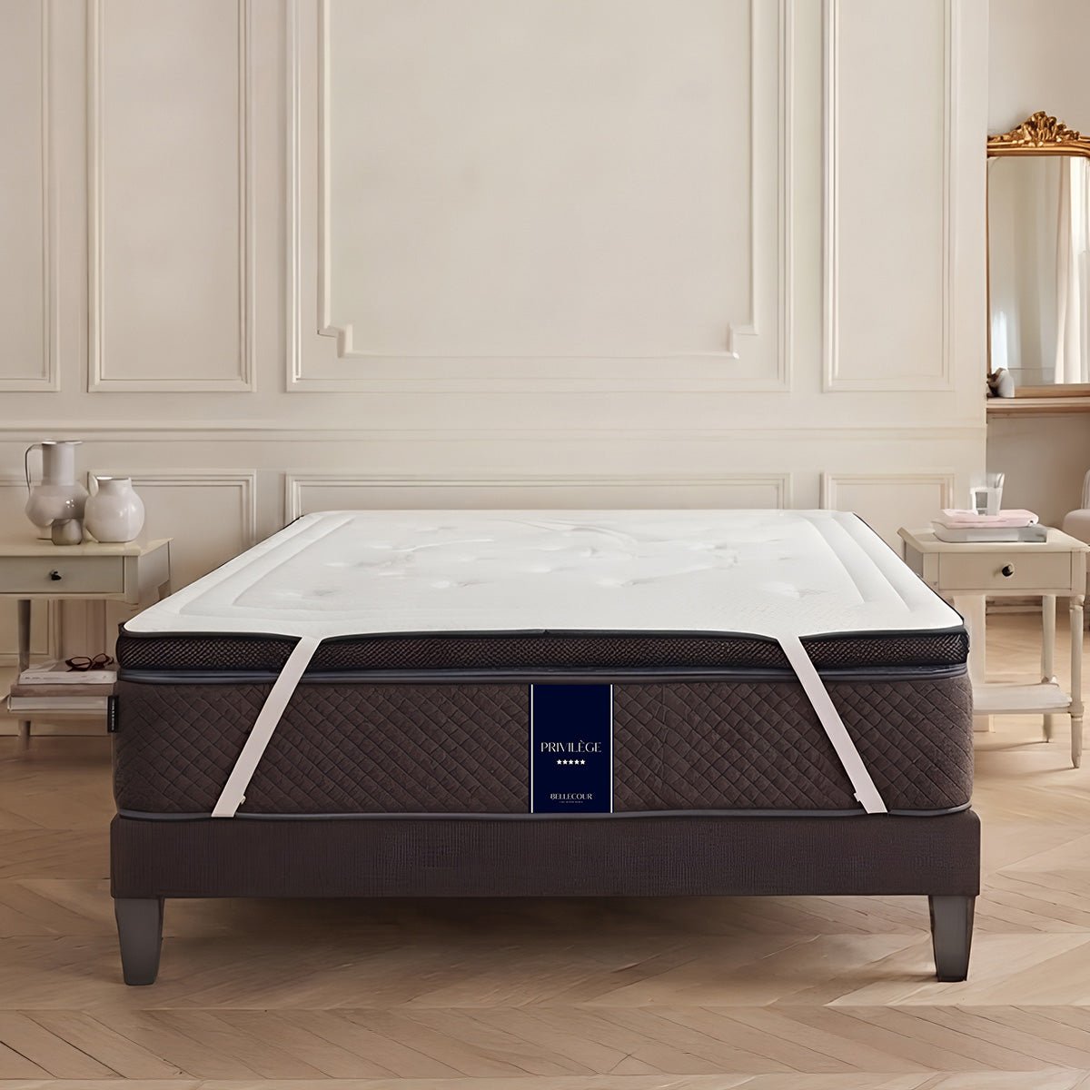 Surmatelas Mémoire de forme 5 cm PRIVILÈGE blanc, BELLECOUR