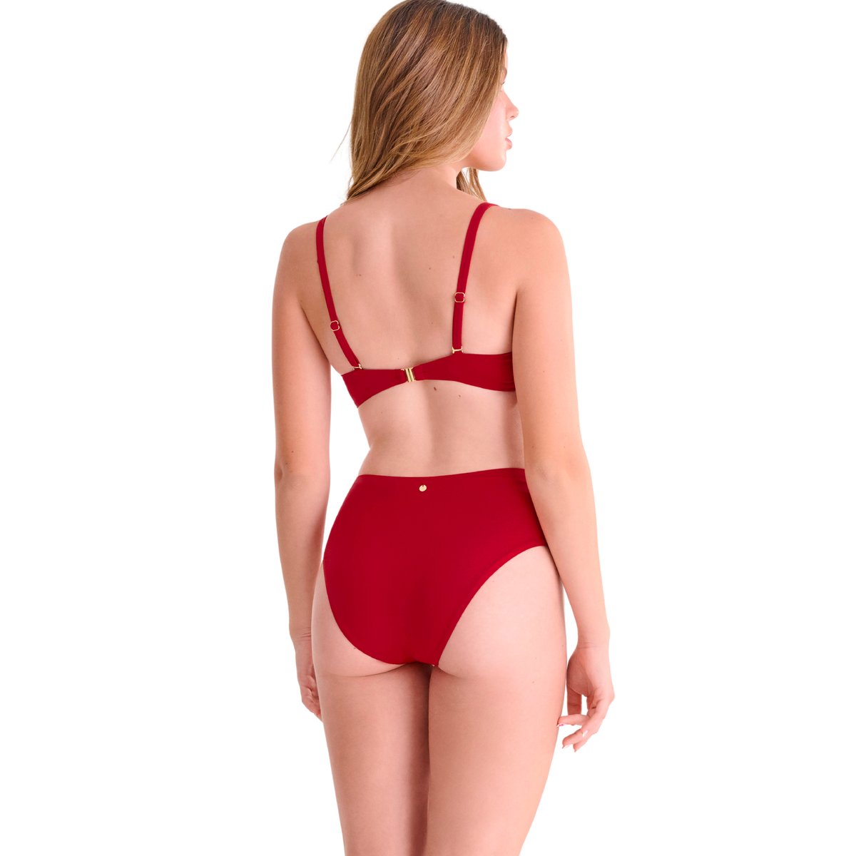Haut maillot de bain bandeau préformé PORTOFINO rouge, LISCA