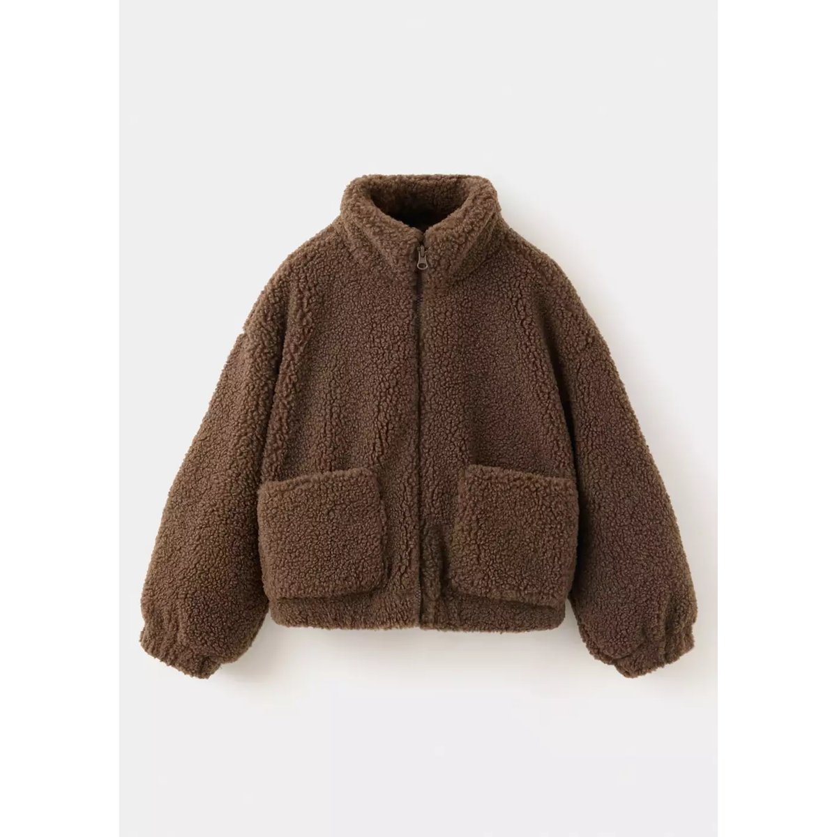 Manteau imitation mouton chocolat, MANGO KIDS