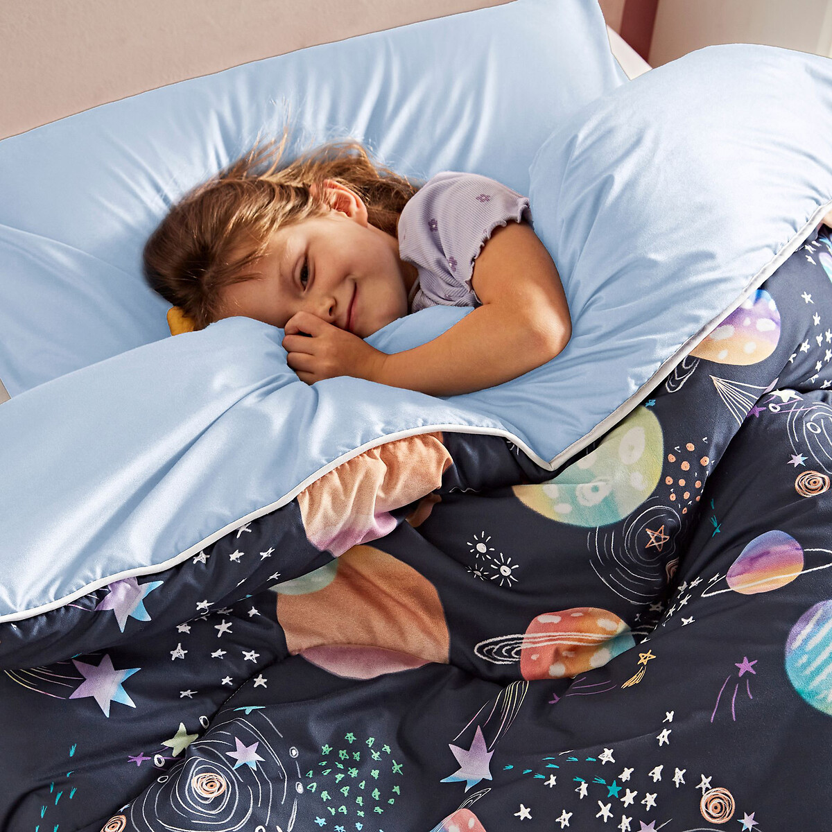 10.5 Tog Space Adventure Coverless Duvet and Pillowcase Set navy, NIGHT LARK