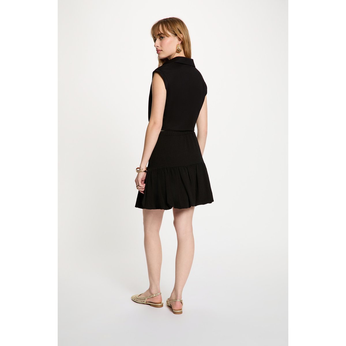 Blouse sans manches noir, MORGAN