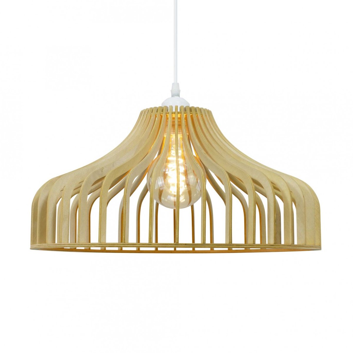 Suspension en bois de tilleul, HISTONE naturel, C-CREATION
