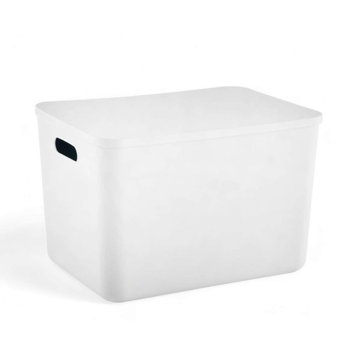 Panier de rangement avec couvercle plastique EQUIPMENT blanc, UTILITY