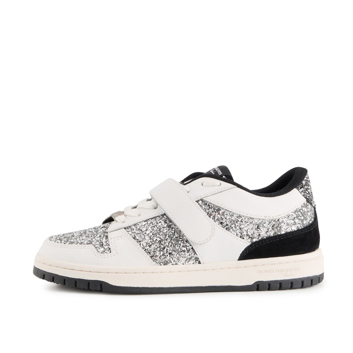 Baskets En Cuir Serena Strap silver, BONS BAISERS