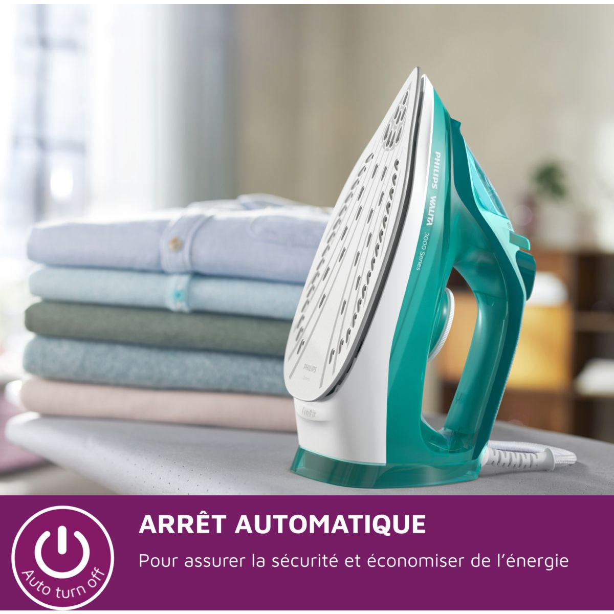Fer à repasser DST3030/70 fer à vapeur vert vert, PHILIPS