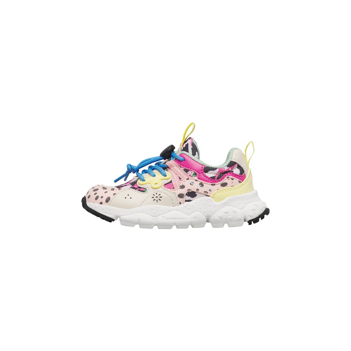 Sneakers en simili cuir et tissu technique YAMANO 3 JUNIOR. rose-beige-, NATURINO