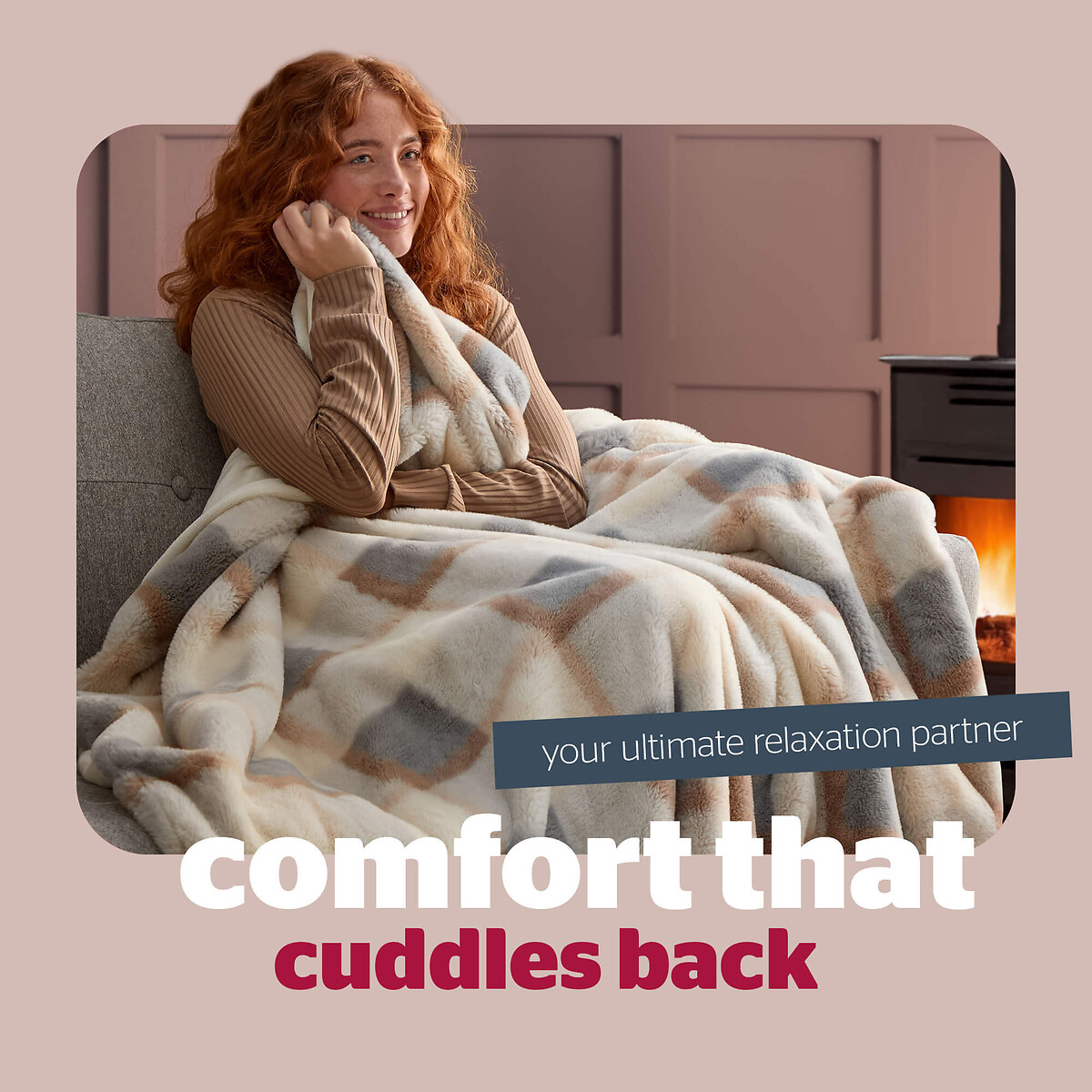 Snugsie Faux Fur Throw natural, SILENTNIGHT