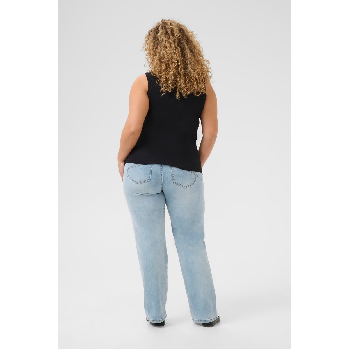 Jersey sans-manches noir black, KAFFE CURVE