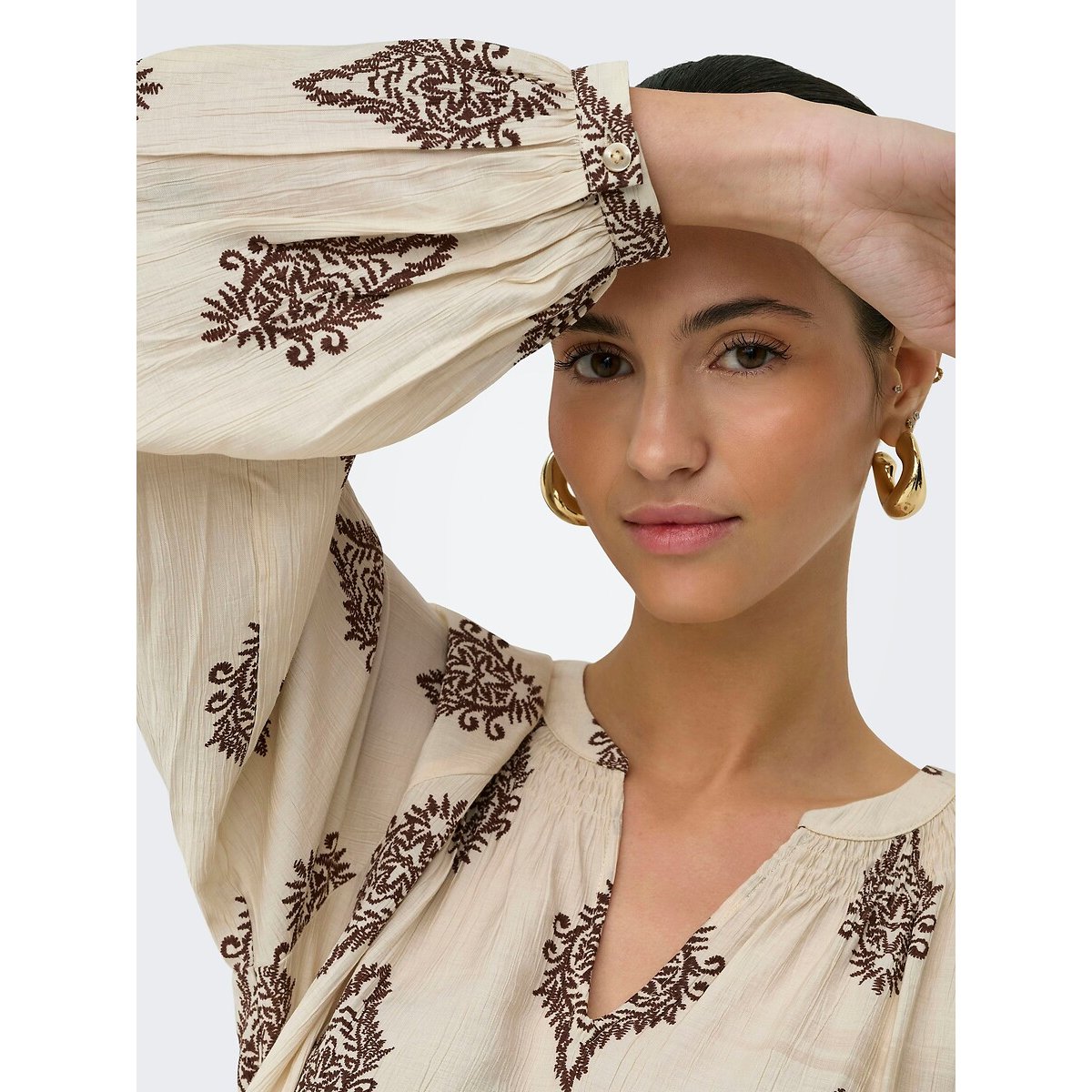 Blouse imprimée imprimé écru, JDY