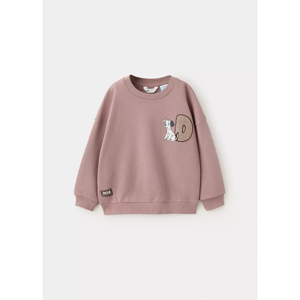 Sweat-shirt en coton 101 Dalmatiens rose pâle, MANGO BABY