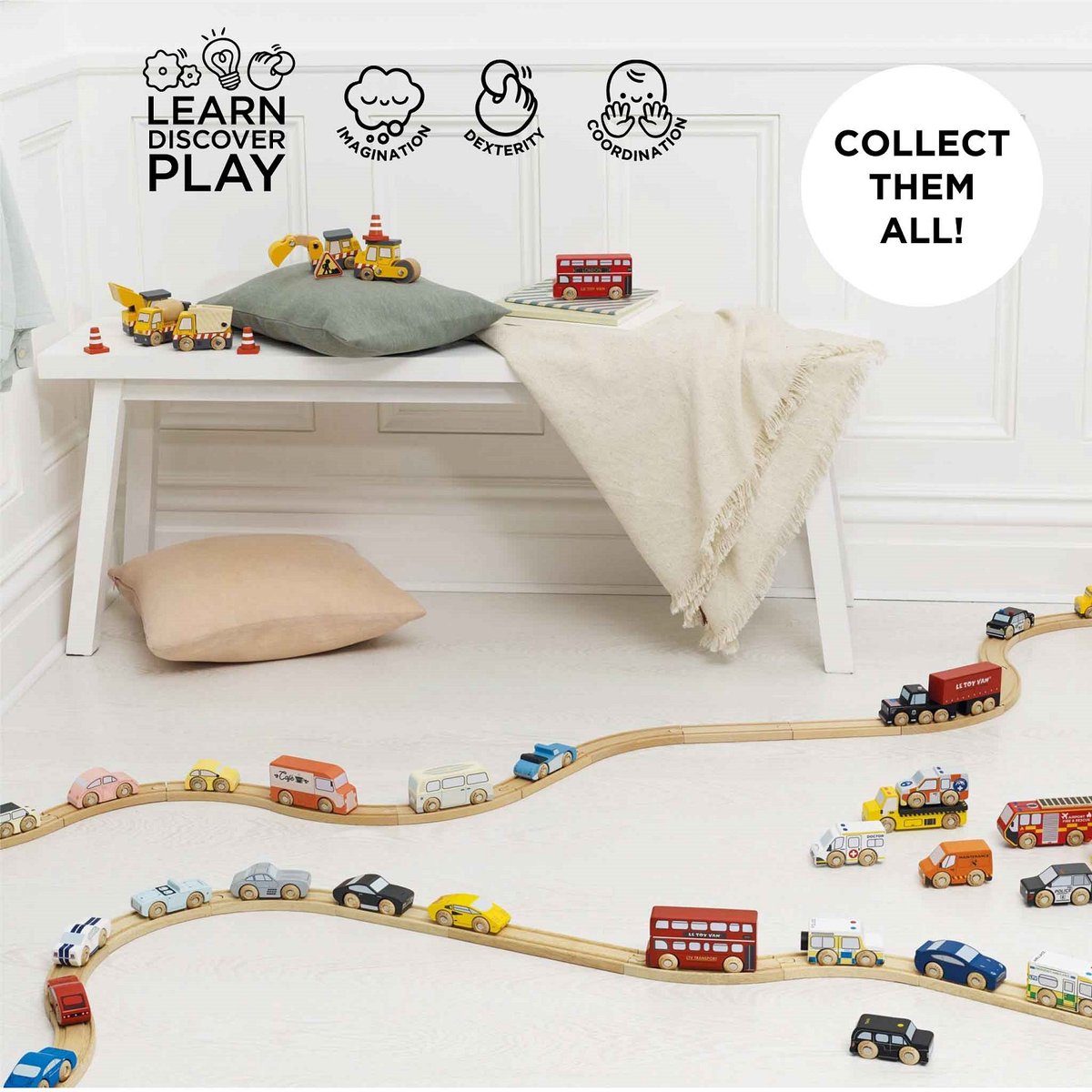 Set de voitures de sport beige, LE TOY VAN