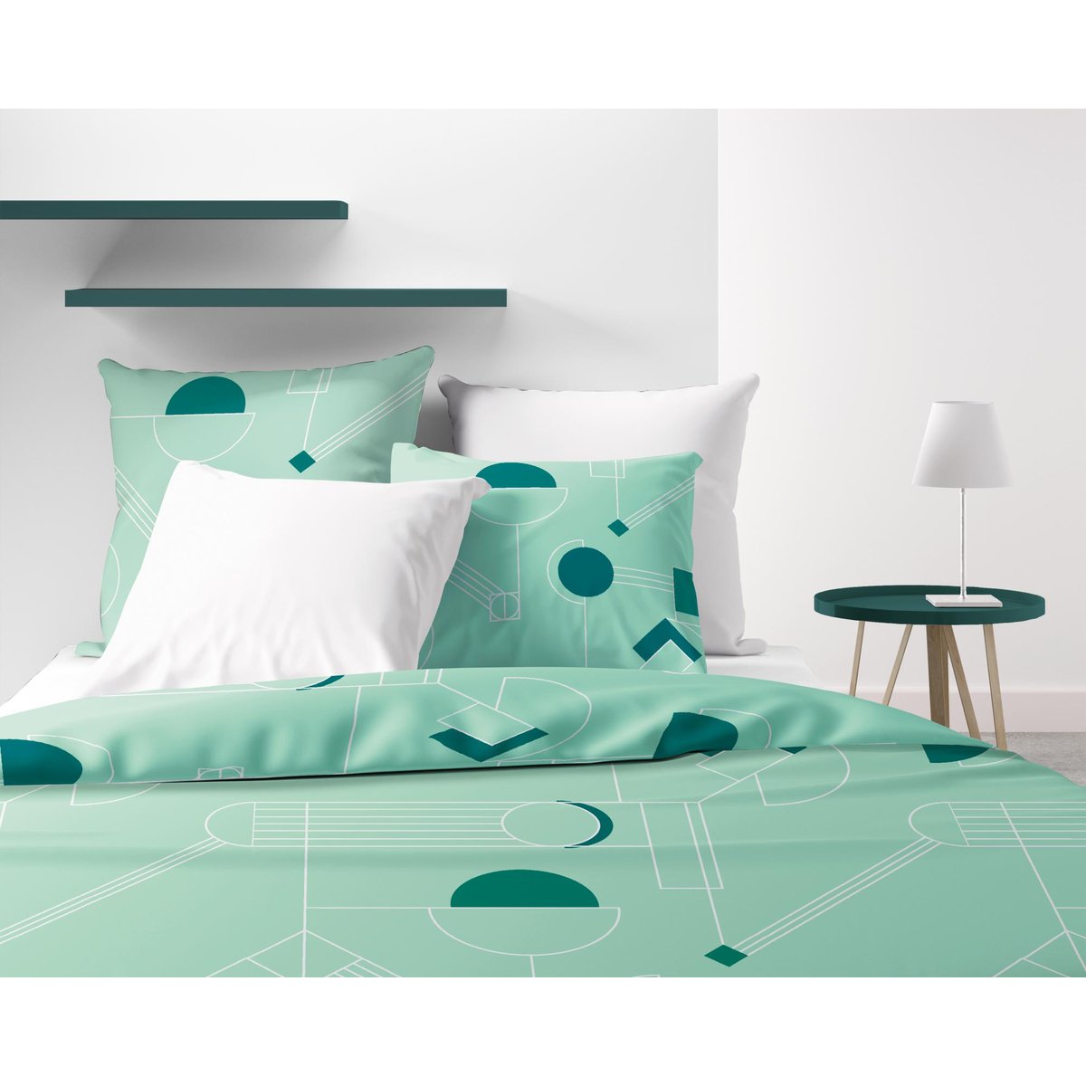 Parure housse de couette en microfibre imprimée, Hawak multicolore, C DESIGN HOME TEXTILE
