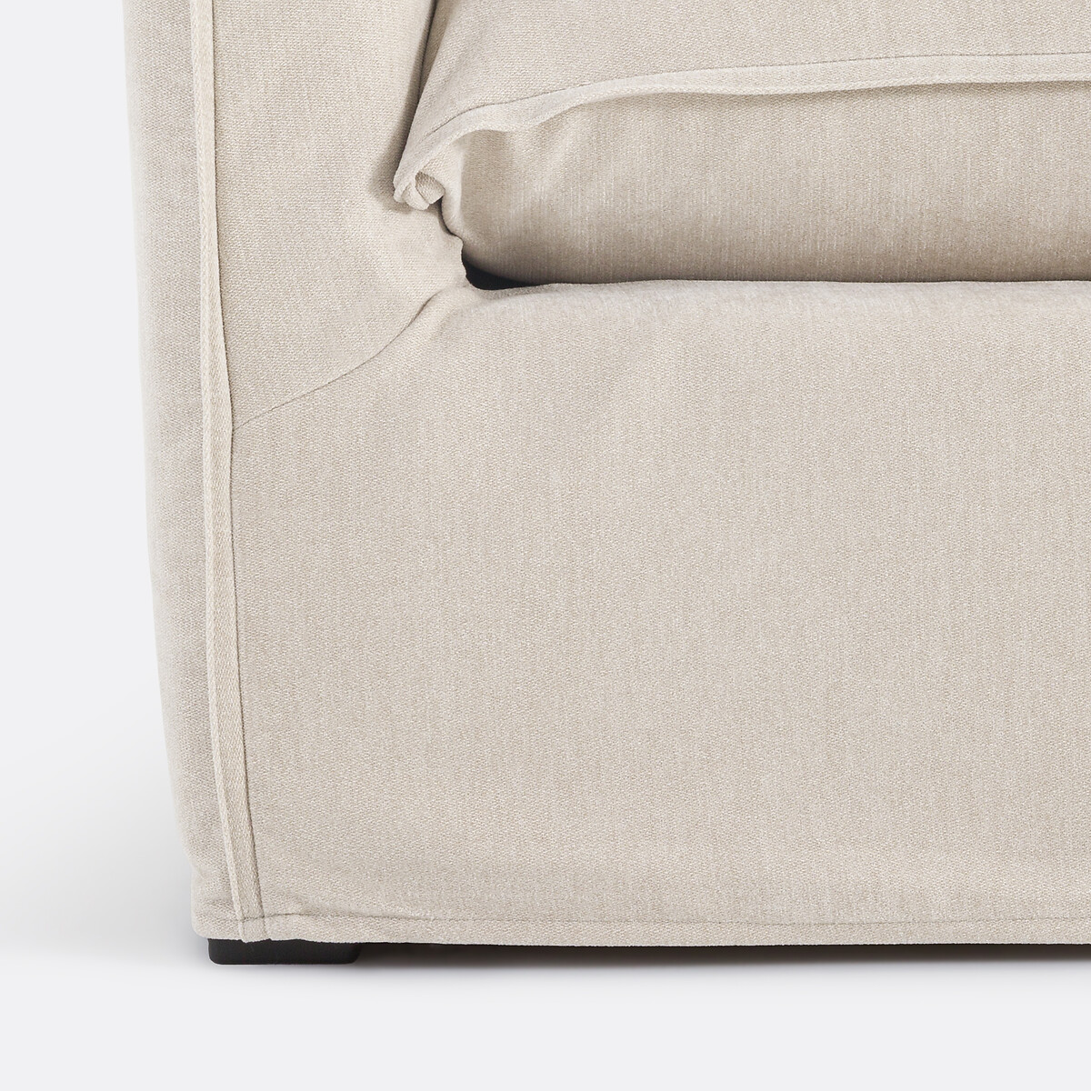 Odna Velvet-Touch 3 Seater Sofa with Removable Cover beige, LA REDOUTE INTERIEURS