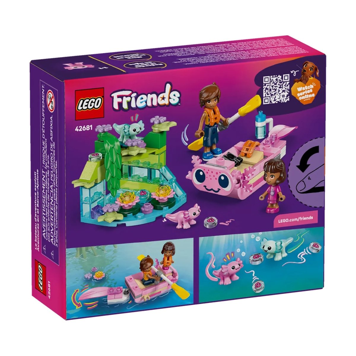 LEGO Friends - Le bateau d'aventures axolotl - 42681 multicolore, LEGO
