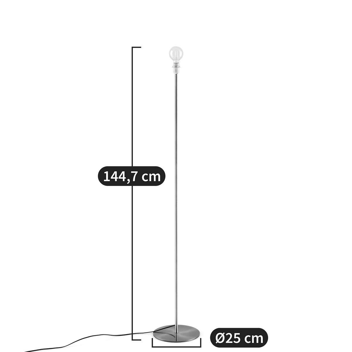 Pied de lampadaire en métal fer, HIBA laiton, LA REDOUTE INTERIEURS