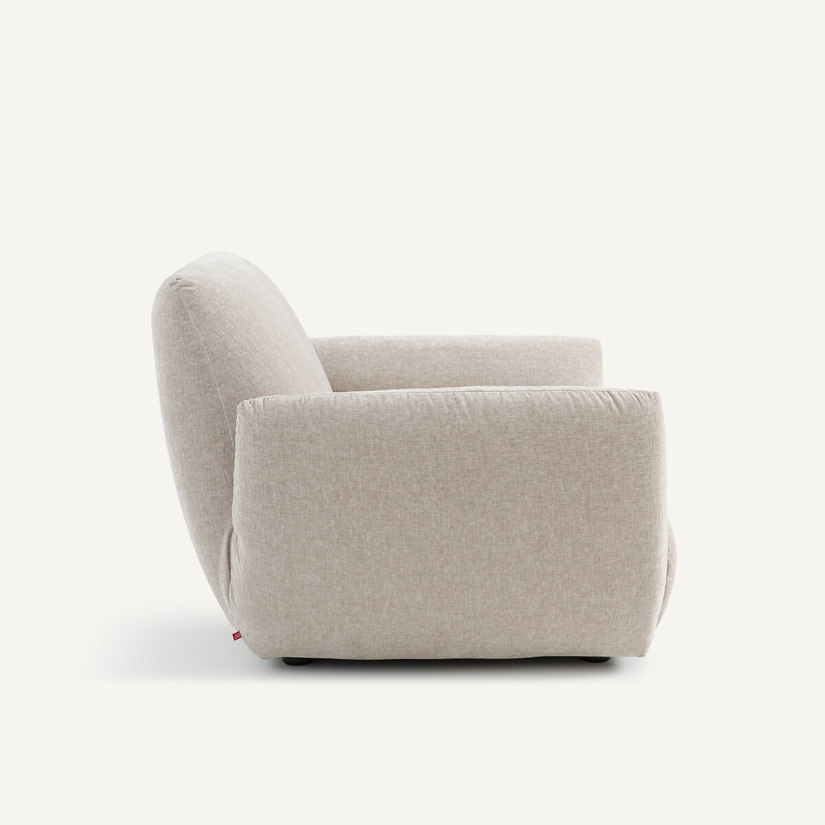 Sessel aus Chenille-Samt, Spogano hellgrau, AM.PM