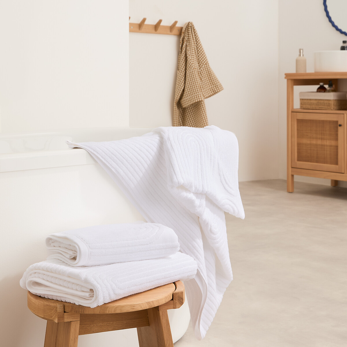Drap de bain éponge bouclette 500 g/m2, Molina blanc, LA REDOUTE INTERIEURS