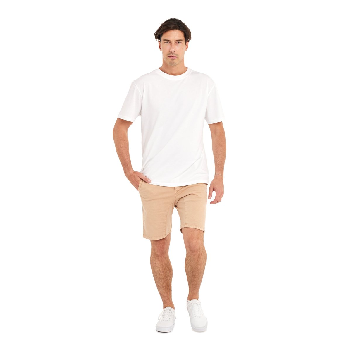 SHORT CHINO AMBER rose pâle, PULLIN