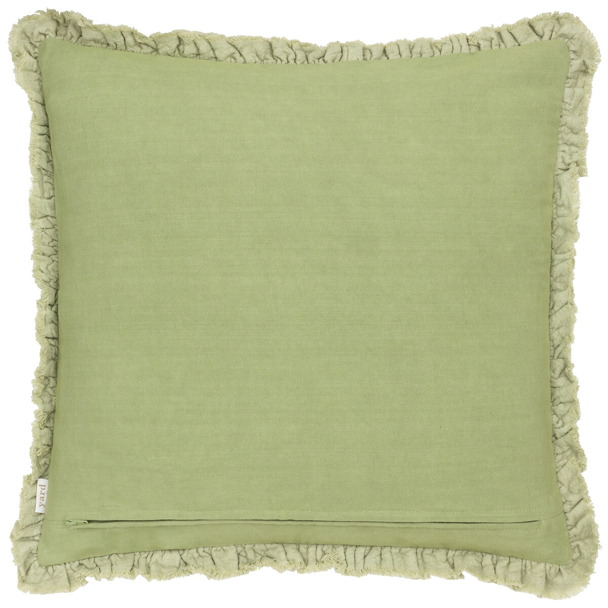 Bertie Cotton Velvet Filled Cushion sage, YARD
