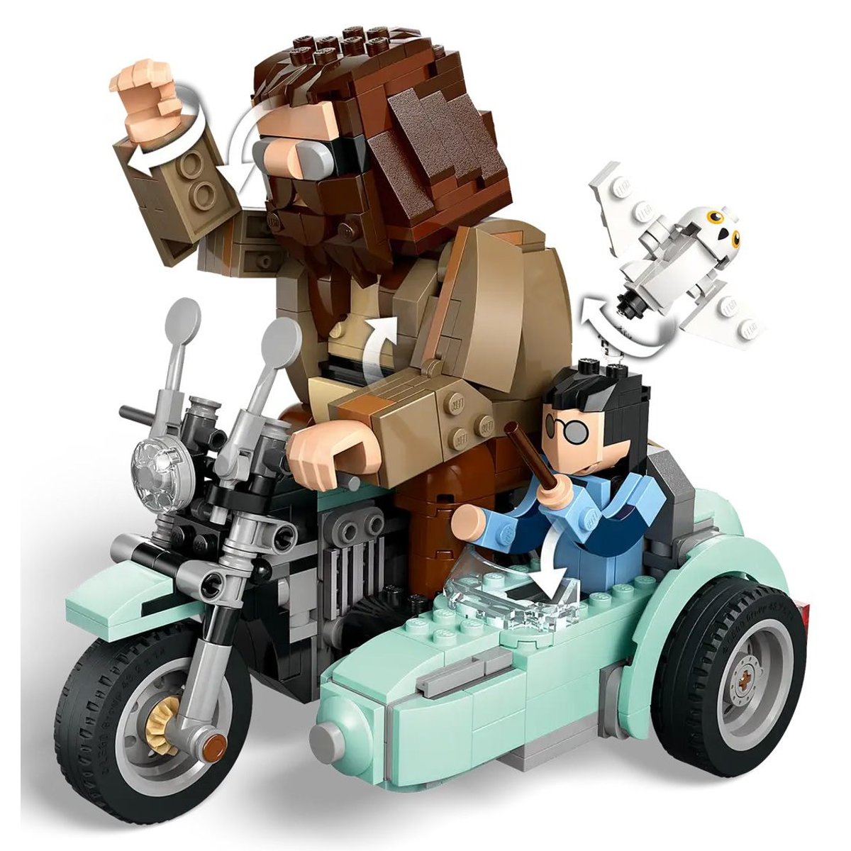 LEGO Harry Potter : La Moto de Hagrid avec Harry et Hedwige - Set de Construction 76443 multicolore, LEGO