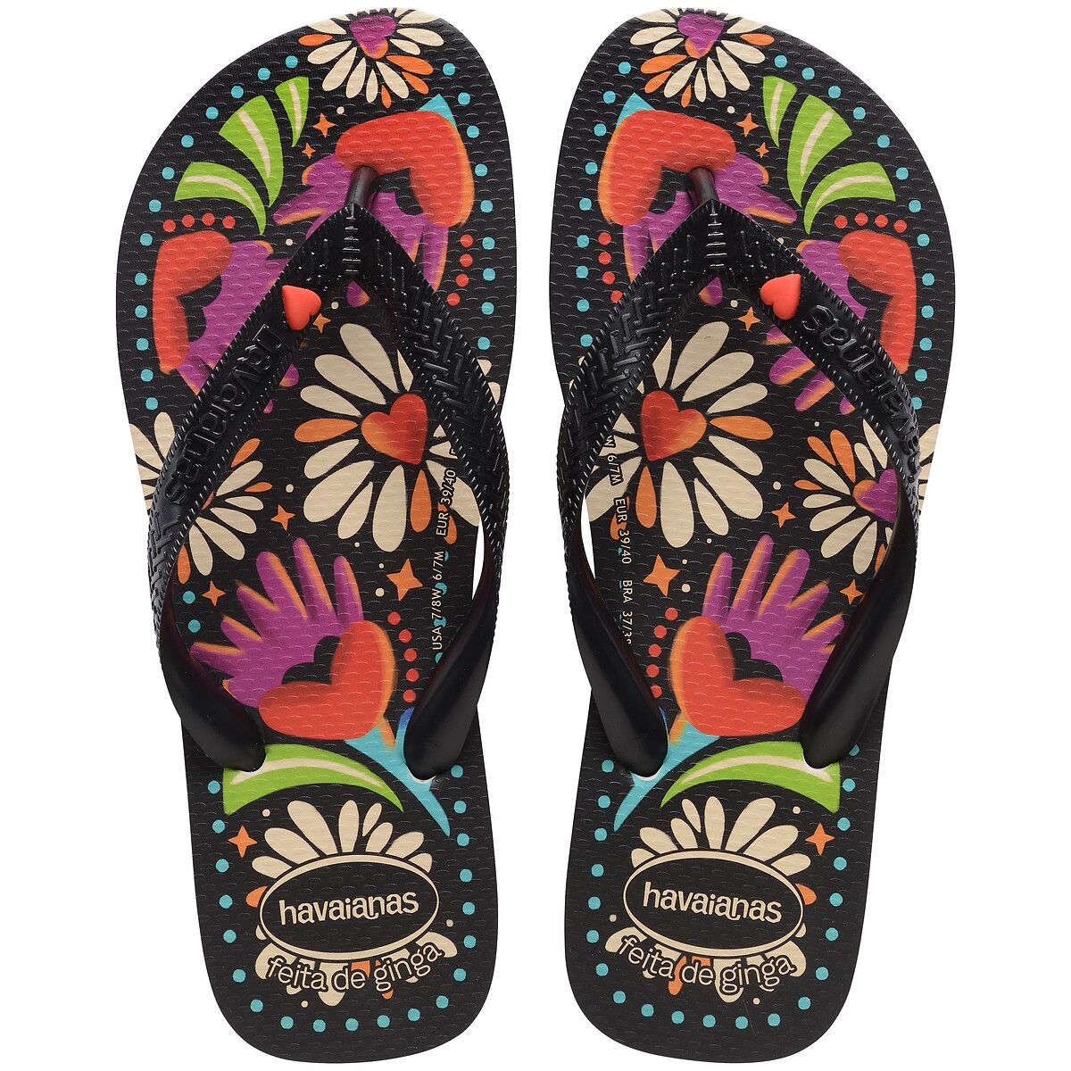 Tongs HAV TOP BEGONIA noir, HAVAIANAS