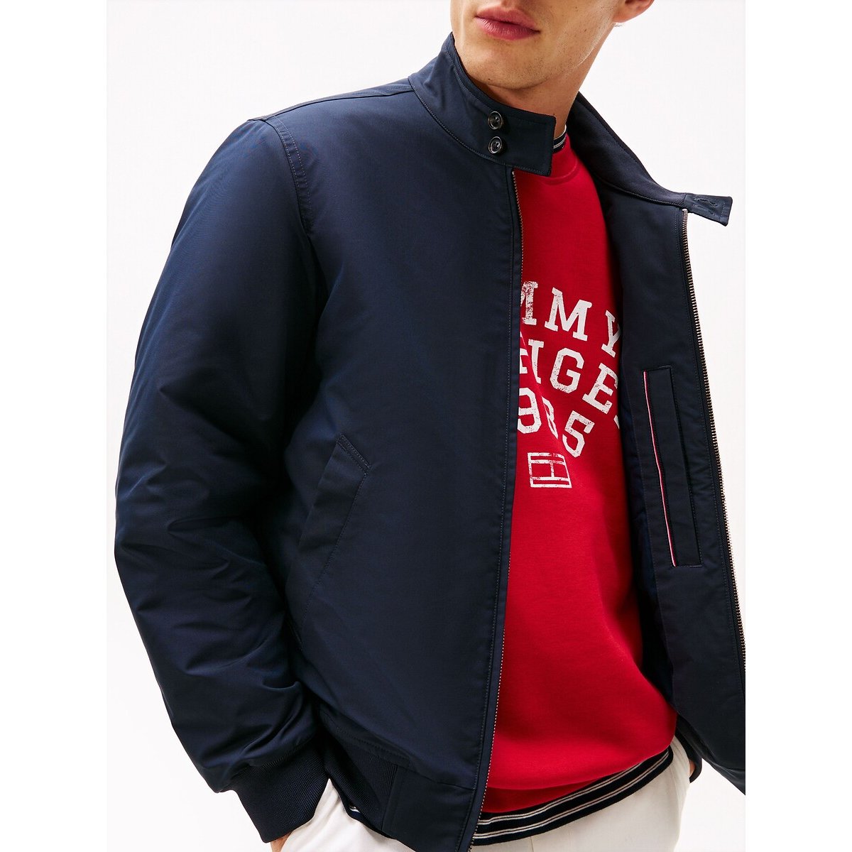 Lichtgewicht Harrington jack marineblauw, TOMMY HILFIGER