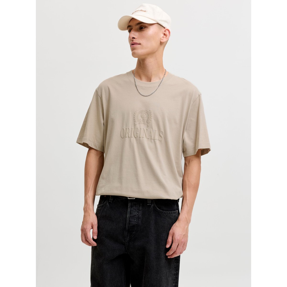T-Shirt feather gray, JACK & JONES