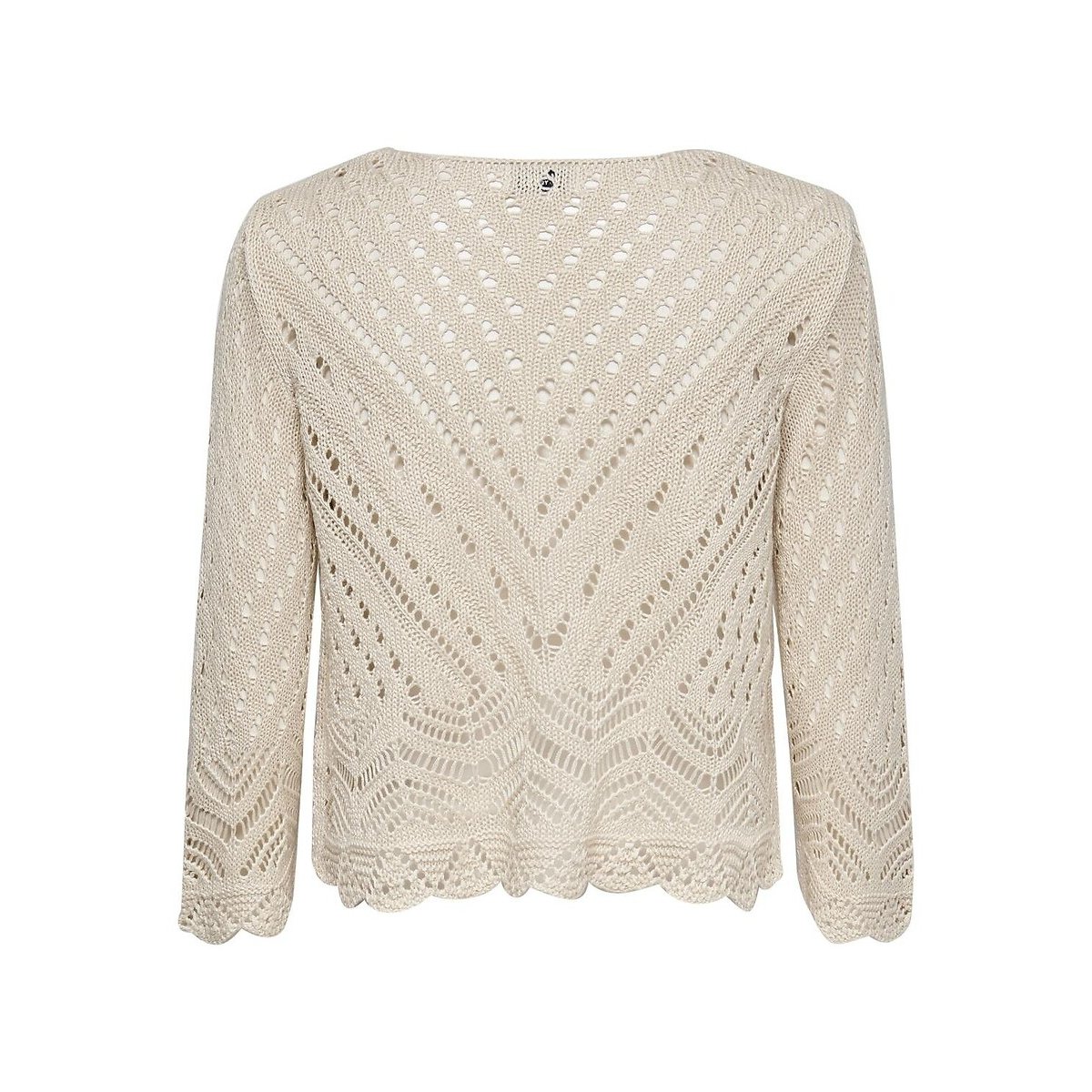 Maglione corto in crochet crema, JDY