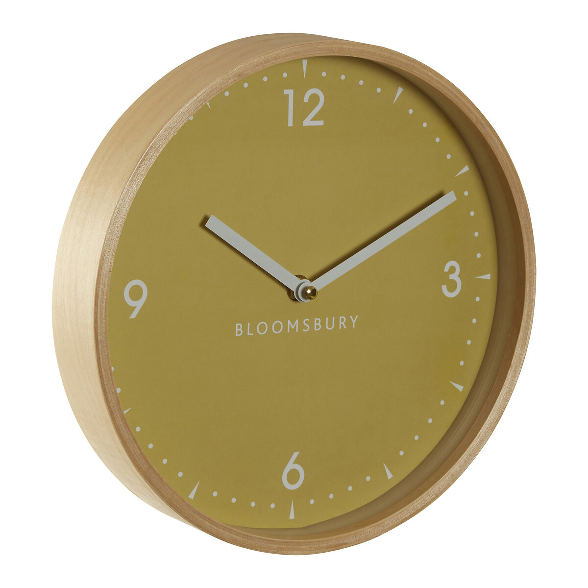 26cm Modern Wooden Wall Clock in Yellow yellow, ÉDITÉ