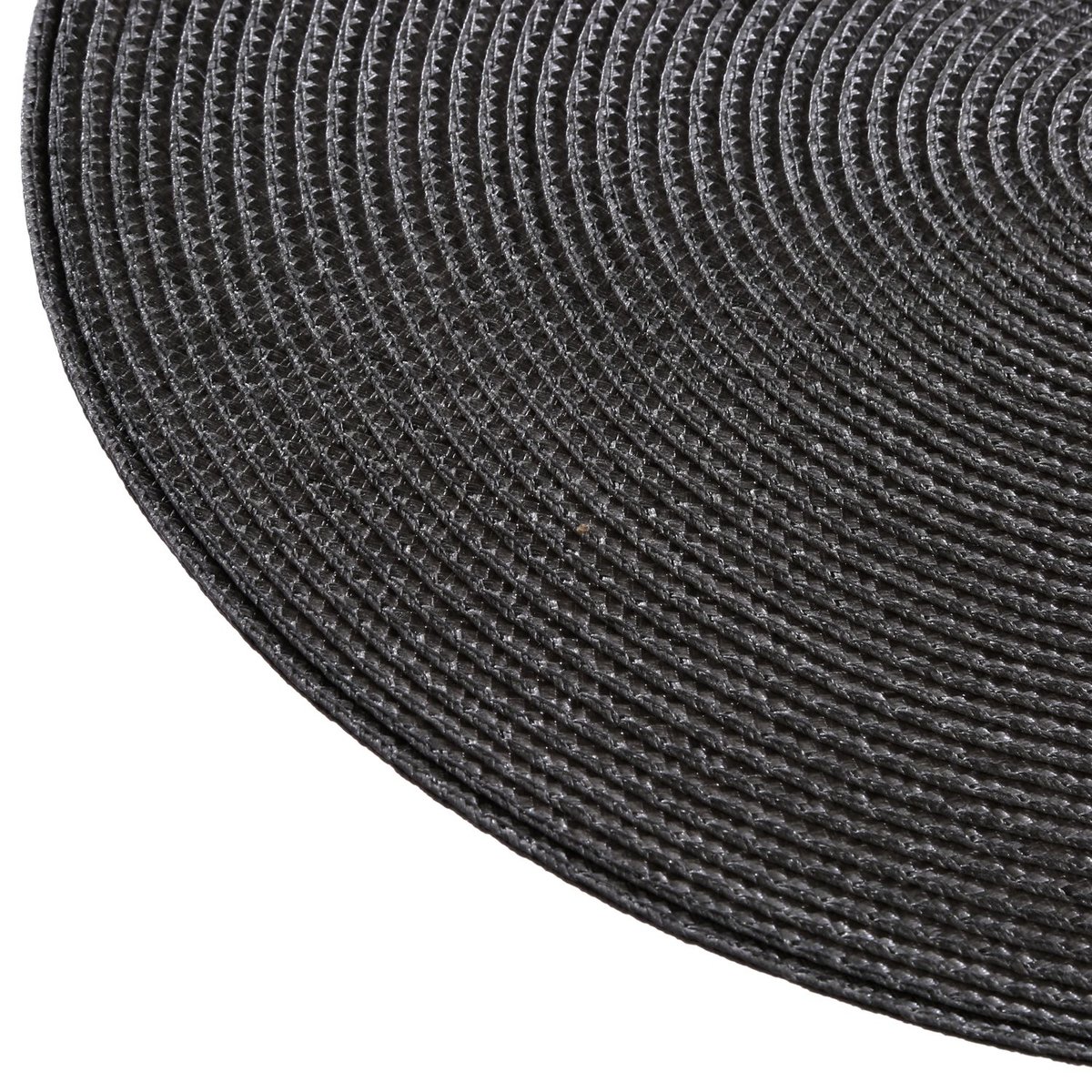 Set de table rond tressé TRESSE gris foncé, SECRET DE GOURMET