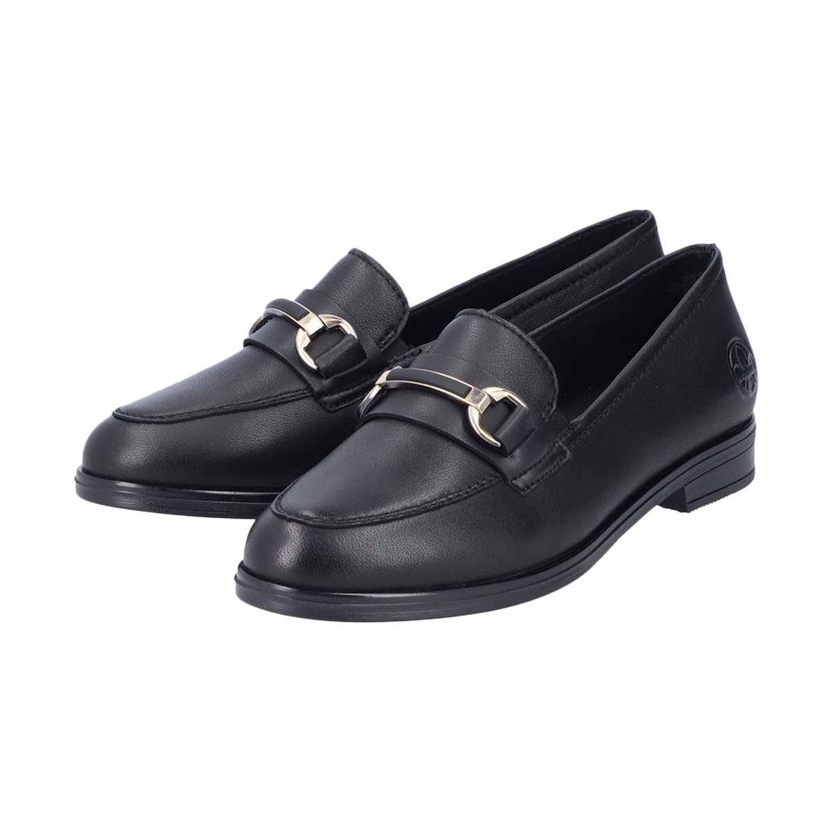 Mocassin Cuir Turin noir, RIEKER