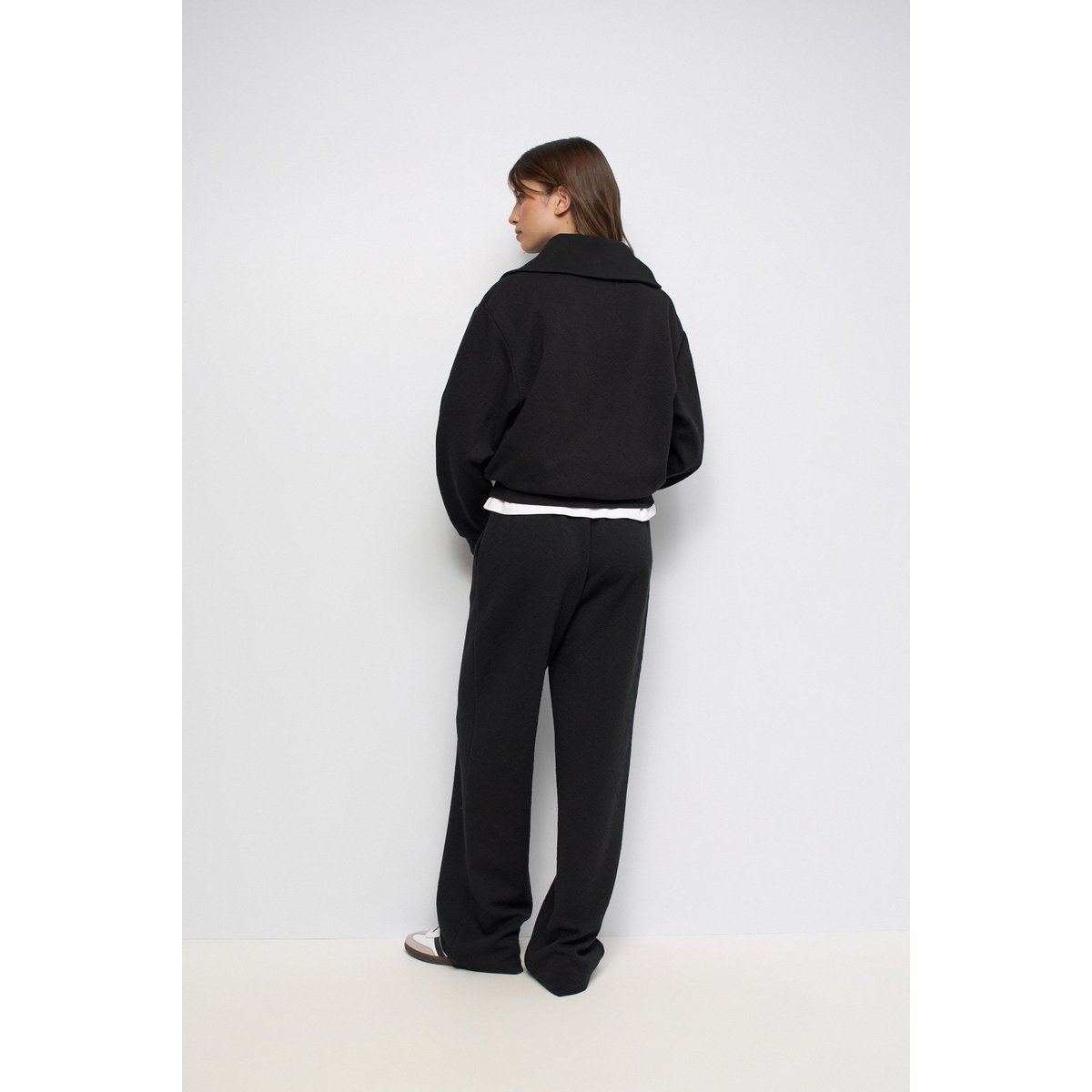 SWEATSHIRT EN JACQUARD ZIPPÉ noir, SALSA JEANS