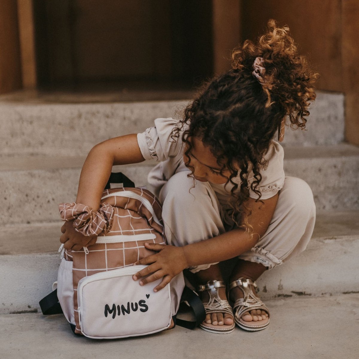 Sac à dos bébé marron, beige, ZAKUW