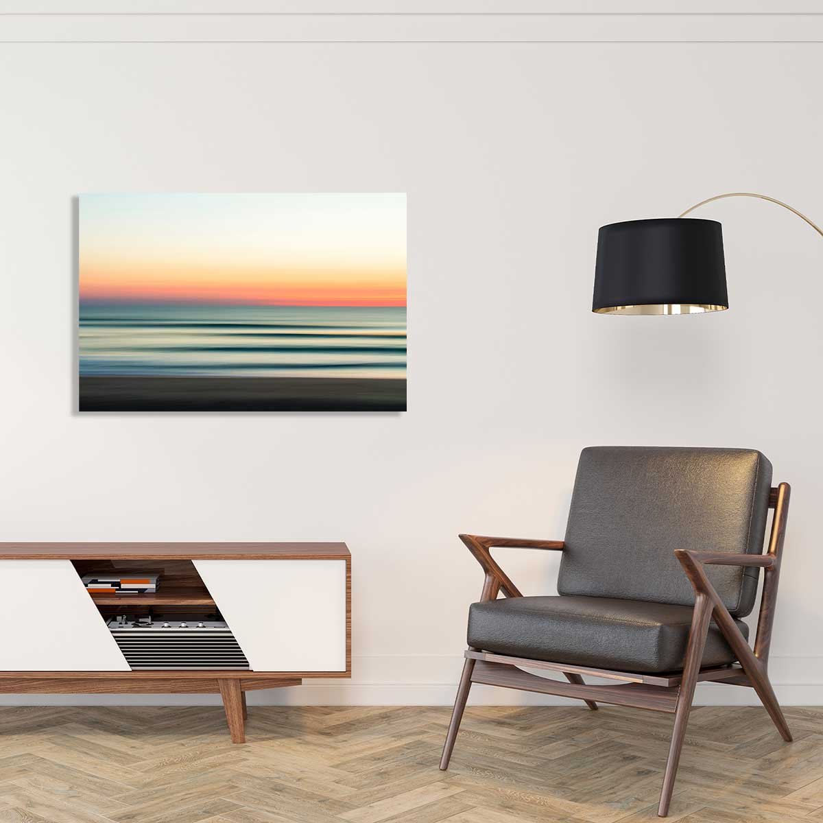 Tableau contemporain sunset lines tableau alu dibond, HEXOA