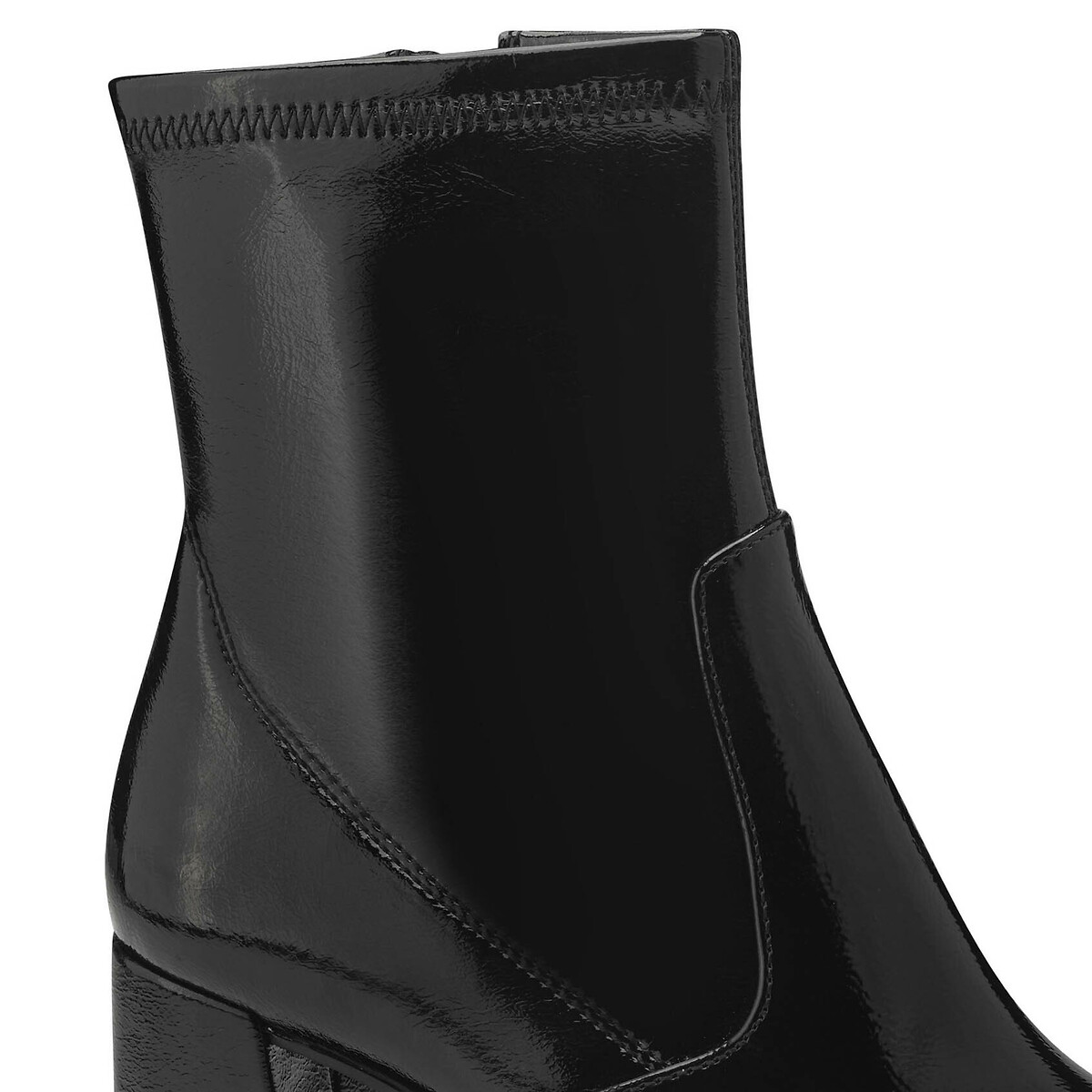 Bottines vernies à talons noir verni, TAMARIS