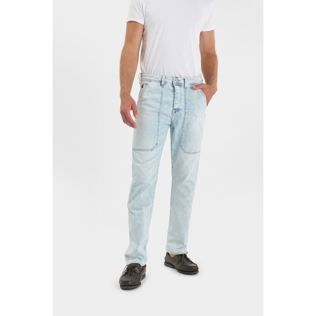 Jeans droite loose , longueur 34 blue, LE TEMPS DES CERISES