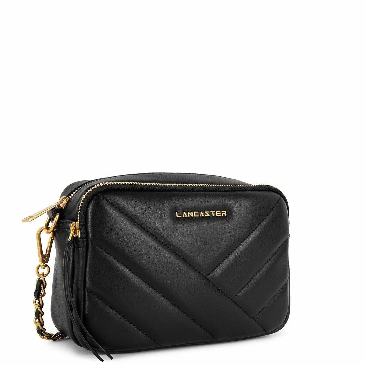 Sac trotteur zippé SOFT MATELASSÉ noir, LANCASTER