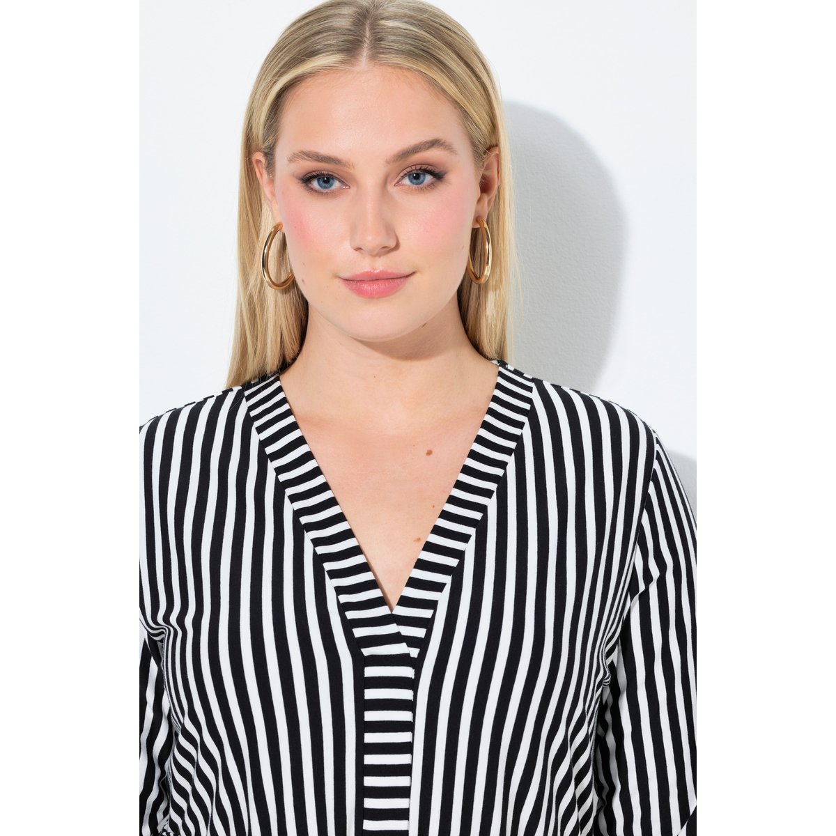 Robe midi à rayures noir, ULLA POPKEN