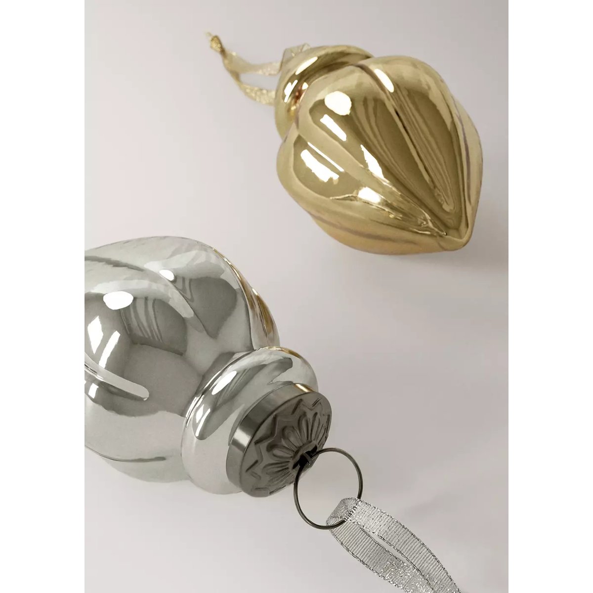 Lot de décorations de Noël en cristal pour le sapin argent, MANGO HOME