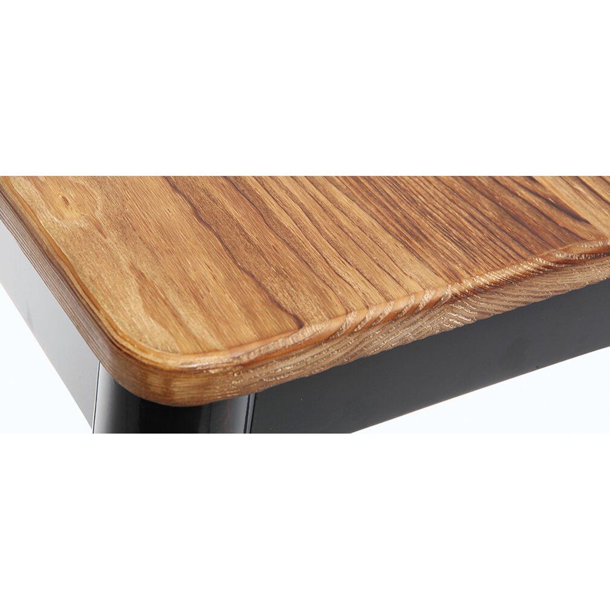 Tabouret de bar design noir et bois H75 cm NICK noir, MILIBOO