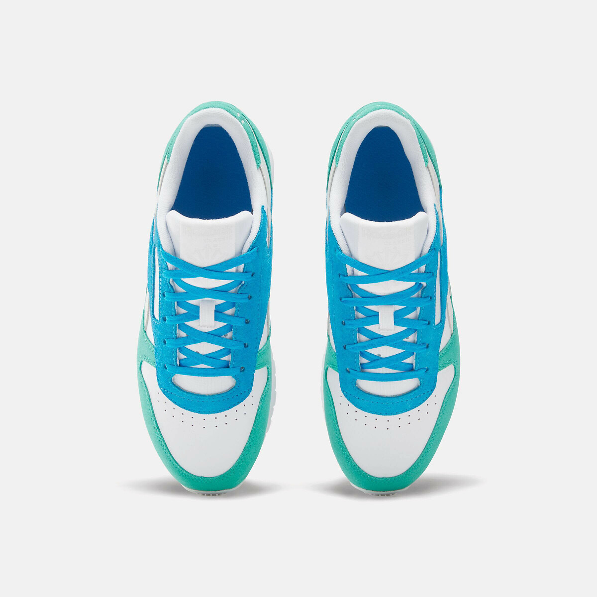 Baskets Classic Leather blanc/vert, REEBOK CLASSICS