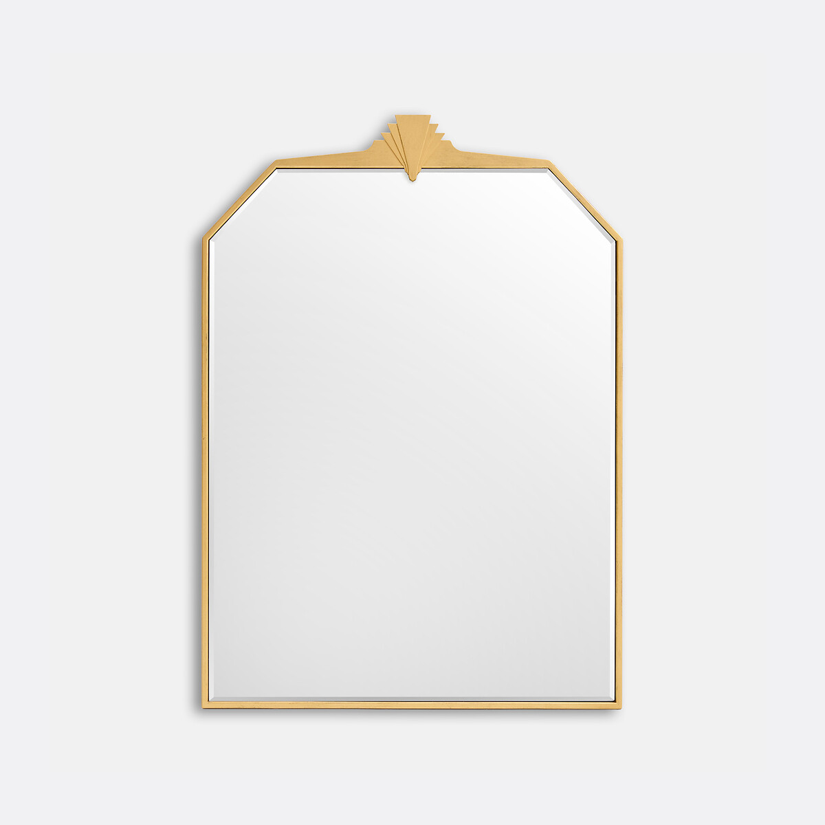 Grand miroir mural, laiton vieilli, 64 x 90 cm, OKA laiton vieilli, LA REDOUTE INTERIEURS