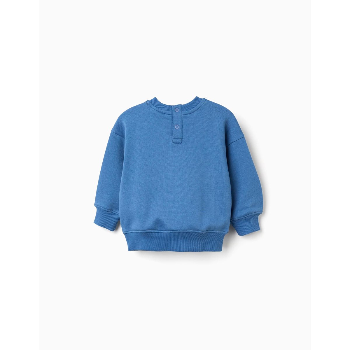 Sweat en coton avec ours et lettres imprimés bleu, ZIPPY