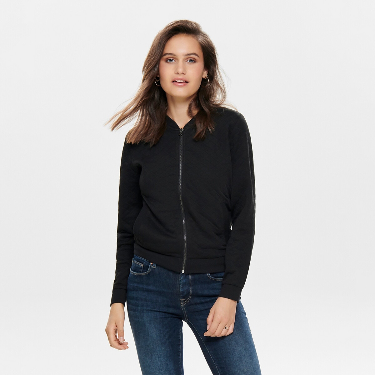 Veste Zippée Coupe Cintrée noir, ONLY