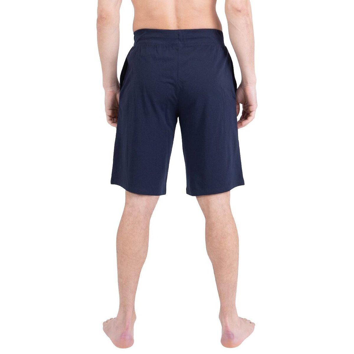 Pyjashort en coton marine/terracota, ATHENA