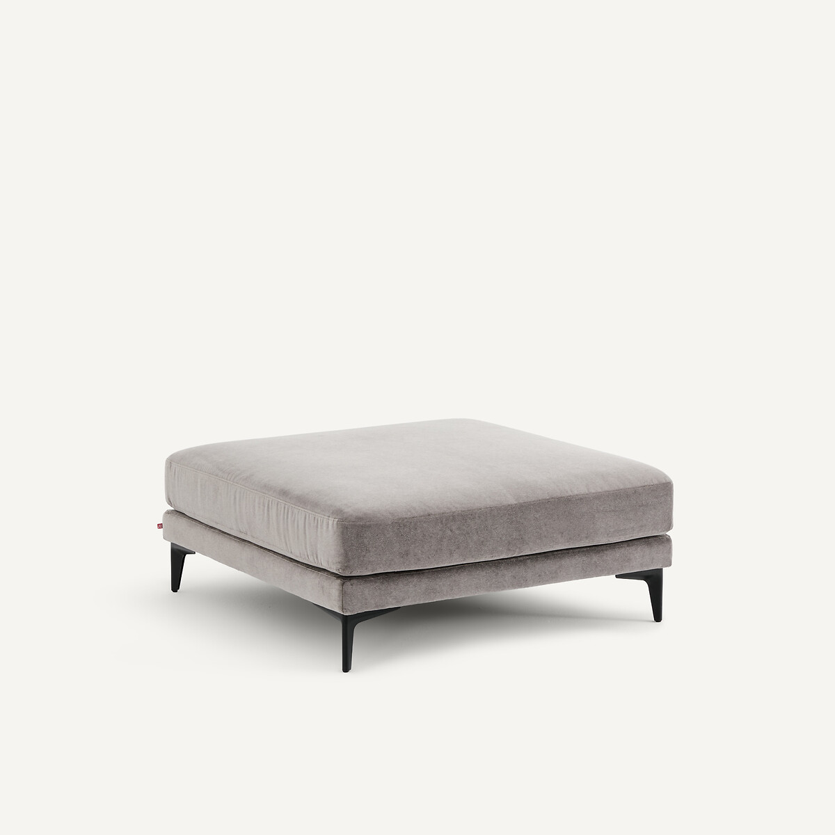 Repose-pieds en velours stone, MODERNISTE gris souris, EMMANUEL GALLINA X AM.PM