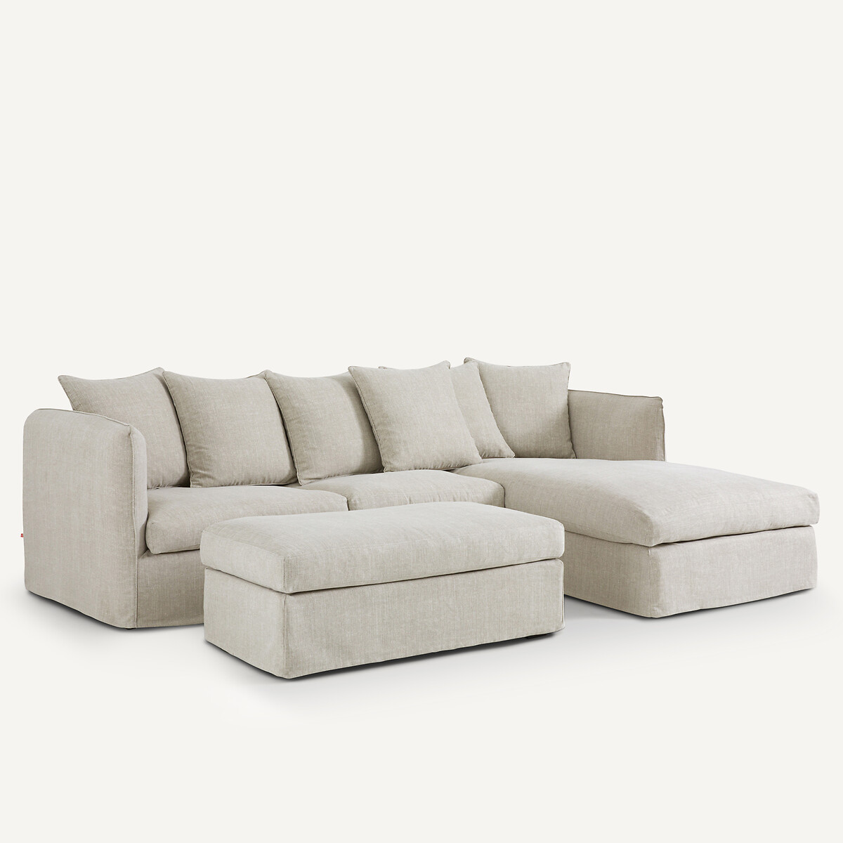 Repose pieds coton/lin, Néo Chiquito beige, AM.PM