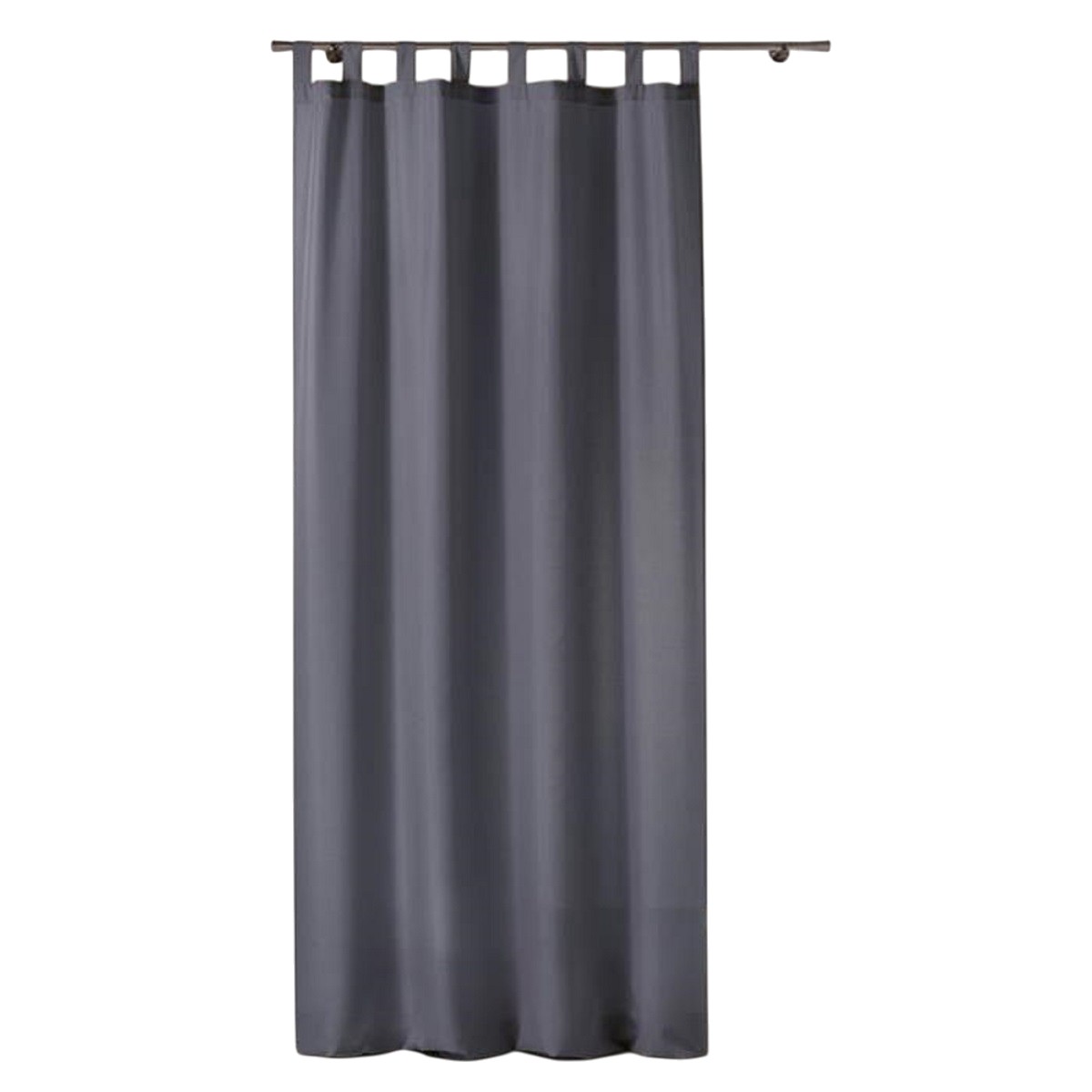 Rideau a passants Polyester uni Punchy anthracite, EDEN