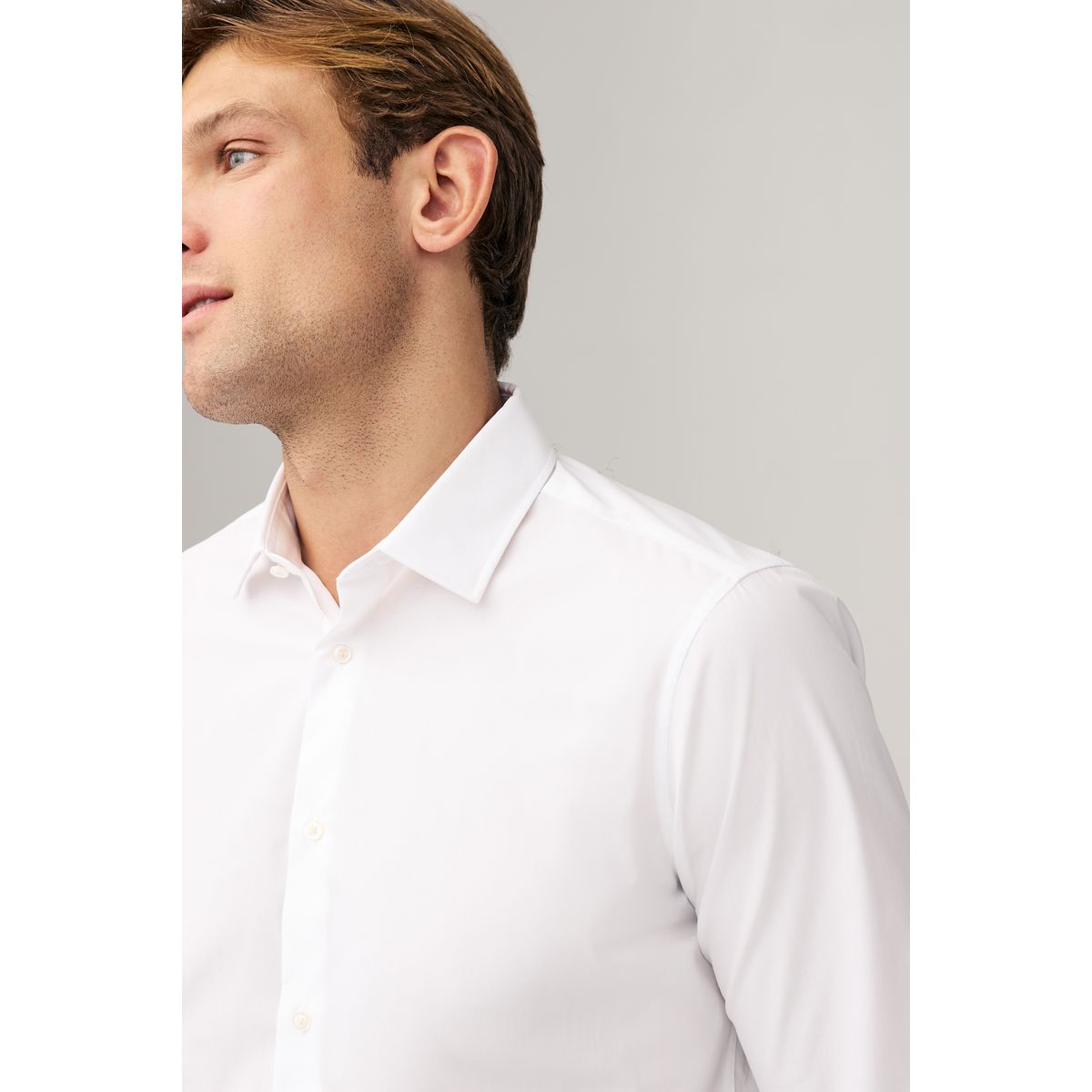 Chemise skinny manches longues lot de 2 blanc, NEXT